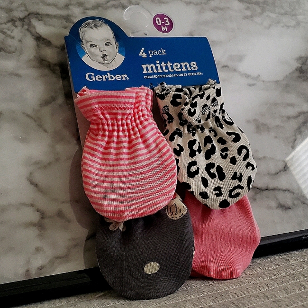 Gerber 4 Pack Mittens